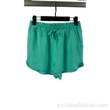 Shorts de playa casuales 100% rayón para mujer